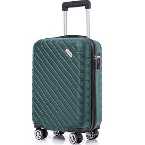 Goliving Handbagage Koffer met Wielen – Trolley – Lichtgewicht – TSA Slot – Gevoerde Binnenkant – 38 Liter – 55 x 35 x 23 cm – Groen