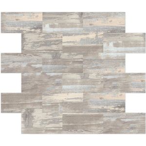 NAIZY tegelstickers PVC wandtegels 34x29cm per stuk tegelfolie 10st zelfklevende tegels snijbare wandtegels zelfklevende vloertegels met reliëfstructuren, type B