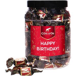 Côte d'Or Chokotoff chocolade met opschrift ""Happy Birthday!"" - chocolade verjaardagscadeau - pure chocolade met toffee - 800g