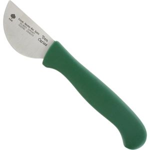 Friedrich Herder Palingmes - Gebogen Lemmet - Antislip Handvat - 55 mm - Groen