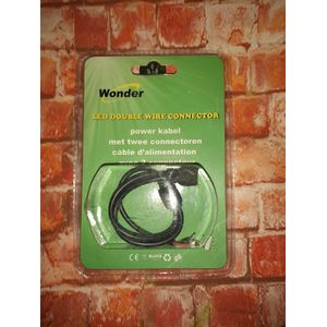 Wonder LED DOUBLE Wire connector, sluit 2 LEDstrips aan op 1 voedingskabel Y Splitter