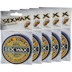 Sexwax - Luchtverfrisser voor Auto - Kokosnoot - 5 Stuks