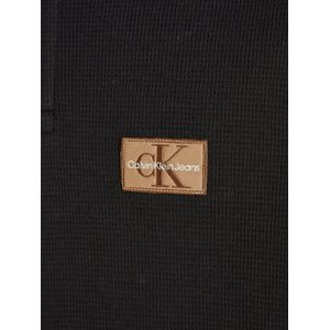 Calvin Klein - Zwarte polo met lange mouw - Maat M - - BEH CK BLack -