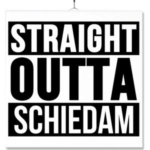 Tegel Met Opdruk | Geschenk | Wc | Toilet | Straight Outta Schiedam