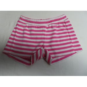 Short - Korte broek - Meisjes - Streepje - Wit / roze - 6 jaar 116