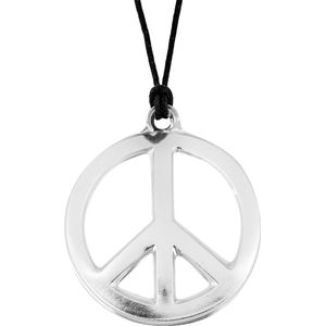 Widmann Hippie Flower Power Sixties sieraden peace teken ketting