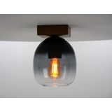 EGLO Filago Plafondlamp - E27 - 20 cm - Bruin/Zwart - Glas