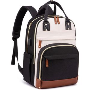 Rugzak voor dames, laptoprugzak, 15,6 inch, schoolrugzak, meisjes, tieners, waterdicht, schooltas, jongens, anti-diefstal, rugzak met laptopvak, voor school, reizen, zakelijk, leraar