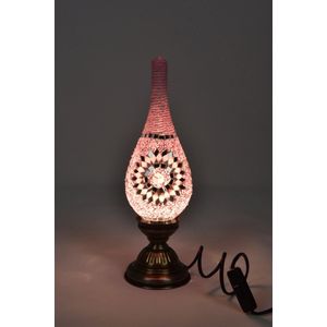 Handgemaakte Roze Druppel Lamp Turkse Damla tafellamp of Oosterse nachtlamp