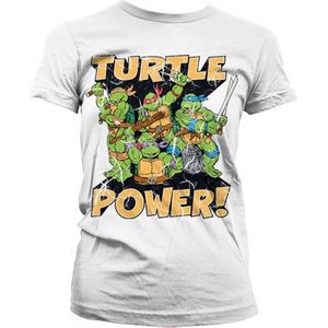 Teenage Mutant Ninja Turtles Dames Tshirt -XXL- Turtle Power! Wit