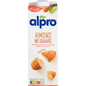 Alpro - Amandeldrink No sugars Geroosterd - 4x 1ltr