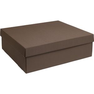 Luxe doos met deksel karton BRUIN 40x30x12cm (35 stuks)