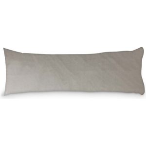 Beau Maison Velvet Body Pillow Kussensloop Taupe Grijs - 45 x 145 cm