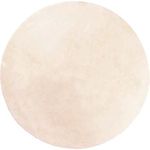 vidaXL-Vloerkleed-HUARTE-laagpolig-zacht-wasbaar-Ø-100-cm-beige