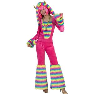 Monster & Griezel Kostuum | Monster Jumpsuit Roze | Vrouw | Maat 36-38 | Halloween | Verkleedkleding