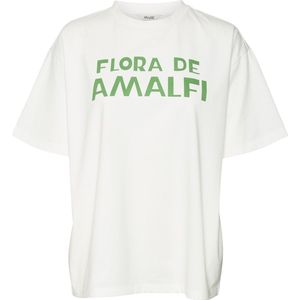 Vero Moda T-shirt Vmzoe Ss O-neck T-shirt Vma 10319721 Snow White/flora De A Dames Maat - XL