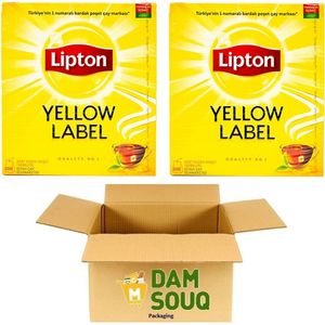 Damsouq® Multipak Thee Lipton Yellow Label Zwarte Thee 2x 100 Theezakjes (zonder envelop) (300 Gram Totaal)