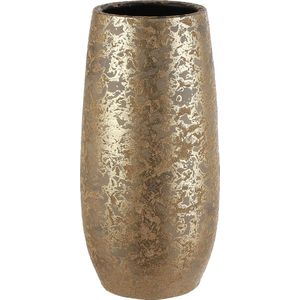 Mica Decorations Clemente Vaas - H35 x Ø17,5 cm - Terracotta - Goud