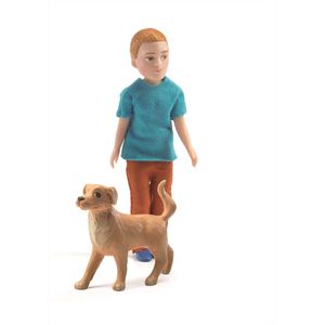 Djeco Poppenhuispop Xavier Met Hond