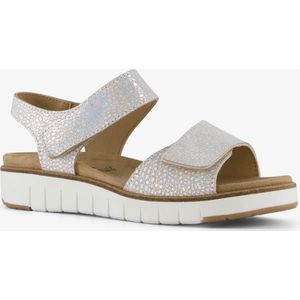 Hush Puppies leren dames sandalen met glitters - Zilver - Maat 37