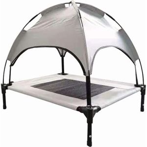 Nobby Honden Ligbed Chill Cool Met Parasol - Hondenstretcher - Grijs- 76x61x76cm