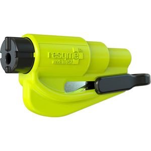 ResQme® Noodhamer - Sleutelhanger - Origineel - Reddingshamer - Auto Hamer - Fluorgeel