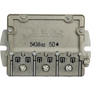 Televés F3145438 Satelliet Splitter F-connector 9.5 Db / 5-2400 Mhz - 5 Uitgangen