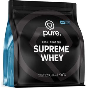 PURE Supreme Whey - chocolade - 2000gr - eiwitshake - wei protein - koolhydraatarm - whey eiwit - eiwitten