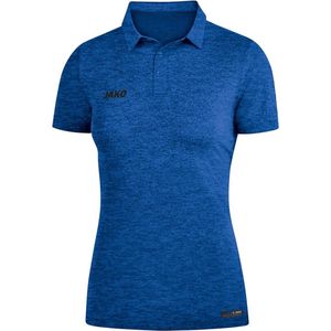 Jako Polo Premium Basics Dames Royal Blauw Gemeleerd Maat 44