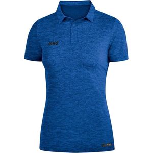 Jako Polo Premium Basics Dames Royal Blauw Gemeleerd Maat 44