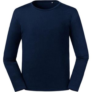 Russell Heren Puur organisch T-Shirt met lange mouwen (Franse marine)