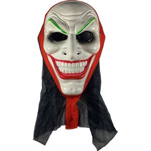 Fjesta Joker Masker - Halloween Masker - Halloween Kostuum - Carnaval Masker - Kunststof - One Size