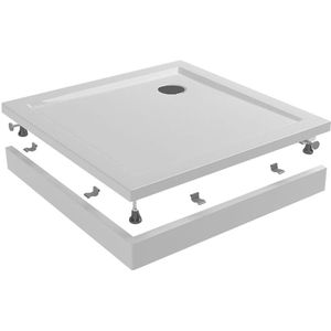 Opbouw Douchebak Vierkant 90 x 90 cm - Compleet met Douchebak, Potenset, Voorzetpaneel en Sifon