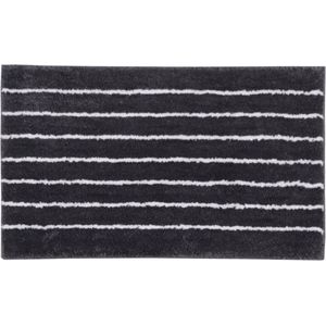 Lucy's Living Luxe badmat KUBIK Black – 45 x 65 cm - zwart - douchemat - badmatten - badmat antislip - badkamer - badmat zwart - badtextiel - polyester