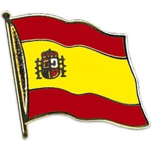 Pin broche van Vlag Spanje/Spaanse vlag - Spaanse feestartikelen