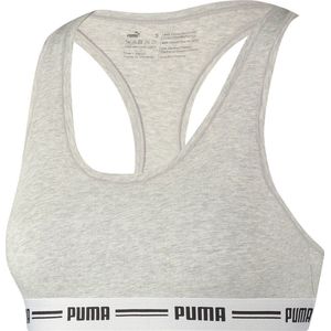 Puma - Iconic Racerback Bra - Top Dames - L - Grijs