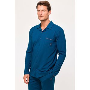Woody Heren Pyjama donkerblauw - maat M