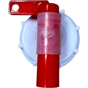 Kunststof Dopkraan | Din 61 | Rood/Wit | Jerrycan Kraan | Aftapkraan | Dop | Tappen | Doseren