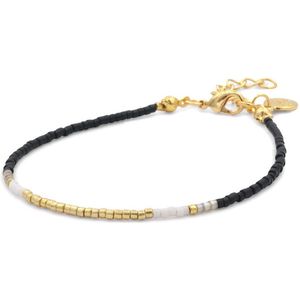 Mint15 Armband 'Delicate Bracelet - Black' - Goud