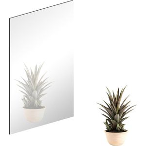 Spiegel Muur Sticker - Scherpe Spiegels Zelfklevend 40 x 30 cm - Flexibele Spiegel om Op Te Plakken - Tegel Spiegel van Acryl - Acrylspiegel - Spiegelfolie - Wandspiegel - Ook voor Home Gym - 3 mm Dik