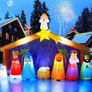 Equivera Kerststal Opblaasbaar - Opblaasbare Kerststal - Kerststal - Kerst