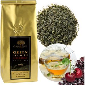 Cherry Tree Groene Thee Gearomatiseerd met Gedroogde Kersen 150g