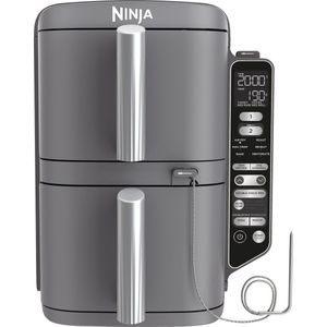 Ninja Double Stack Airfryer XXL - 9.5 Liter - Dubbele Gestapelde Lades - 6 Programma's - Inclusief Digitale Thermometer en Kookrekjes - SL451EU