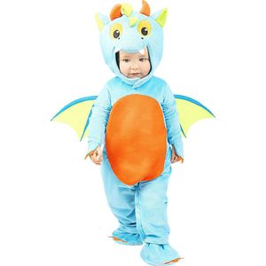 FUNIDELIA Draken kostuum voor baby - Maat: 50 - 68 cm - Blauw
