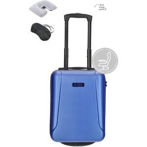 KLM & Transavia Handbagage Koffer 40x30x20 cm - Underseater Koffer - Air France / Turkish Airlines / British Airways / Finnair / SAS / TAP - Donker Blauw - Let op extra klein !!!