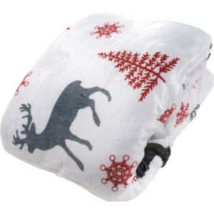 Super zacht - Fleece deken - Cadeau voor vrouw - Kerst dekens - Plaid - 150x200 cm - knuffel deken met Teddy - Sherpa