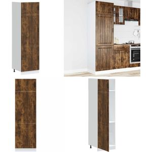 vidaXL Keukenkast Lucca bewerkt hout gerookt eikenkleurig - Keukenkast - Keukenkasten - Keuken Kast - Keuken Kasten
