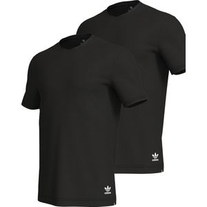 Adidas Originals Crew Neck Shirt (2PK) Heren Onderhemd - zwart - Maat L