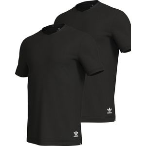 Adidas Originals Crew Neck Shirt (2PK) Heren Onderhemd - zwart - Maat S