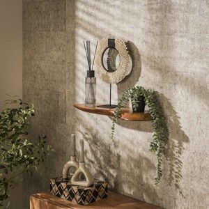 LifestyleFurn Organische Wandplank Lavar - Acaciahout - 60cm